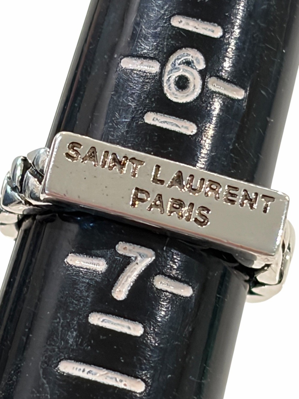 YSL Saint Laurent Paris chain-link ring size 6.5 - Picture 5 of 8